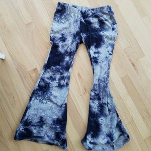 Soft tie dye bell bottom pants flares